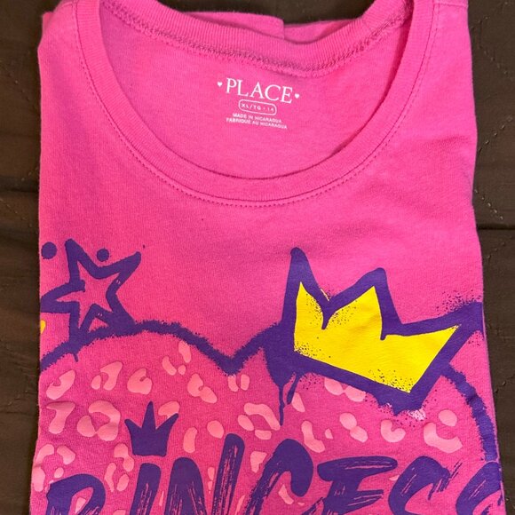 Pre-loved The Children's Place Princess Graphic Short Sleeve T-shirt XL 14 - Picture 5 of 7